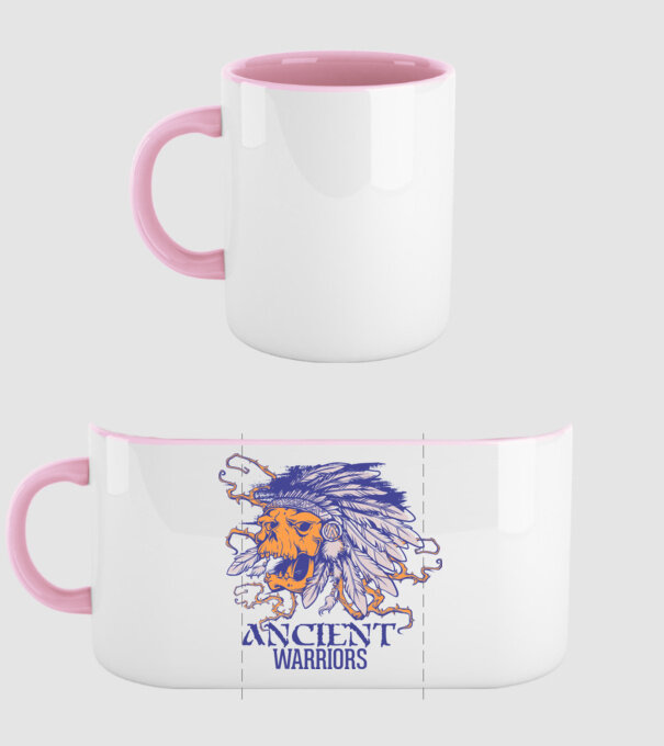 Ancient Warriors model roz deschis pe tricou