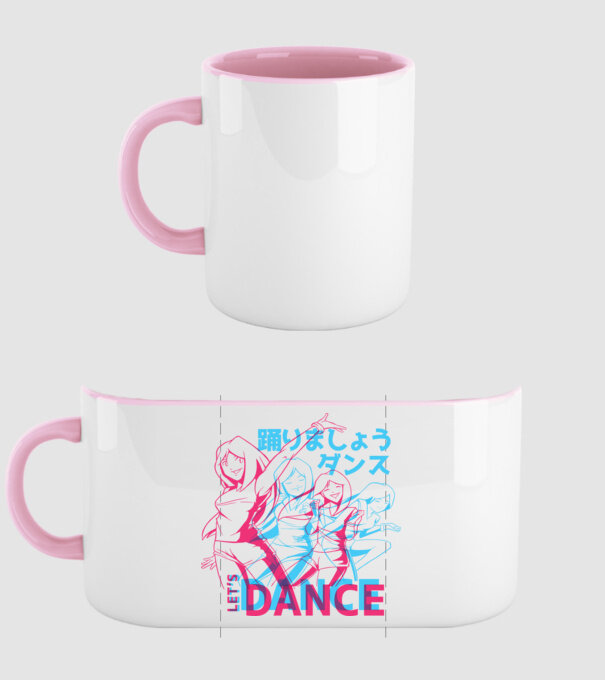 Anime Dance model roz deschis pe tricou