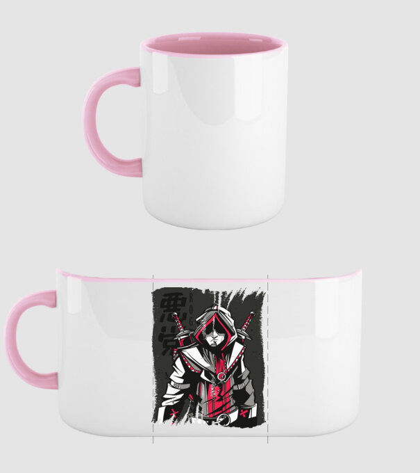 Războinic Anime model roz deschis pe tricou