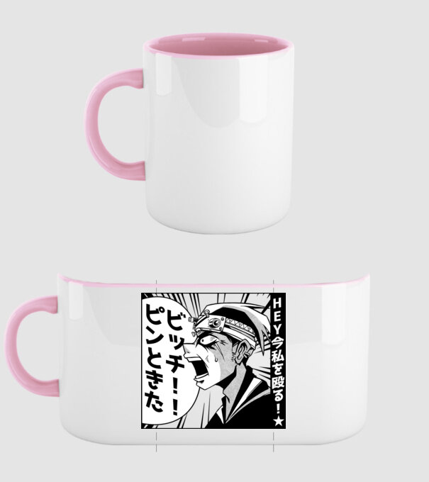 Cap Anime Manga model roz deschis pe tricou