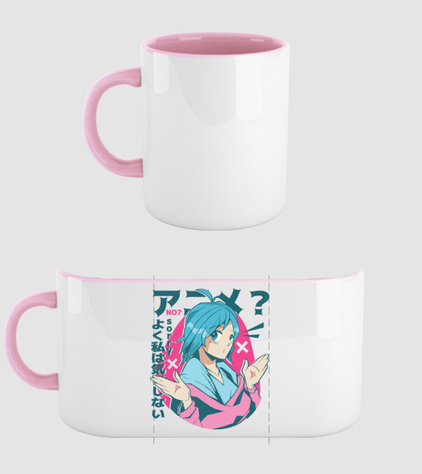 Tricou Anime model roz deschis pe tricou