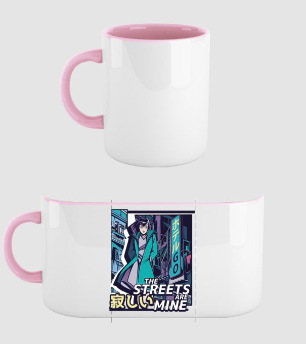 Anime Vaporwave benzi desenate model roz deschis pe tricou