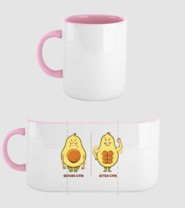Antrenament Avocado model roz deschis pe tricou