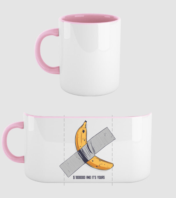 Ultima banană model roz deschis pe tricou