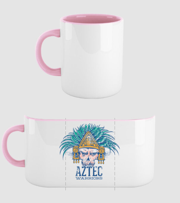 Aztec Warriors model roz deschis pe tricou