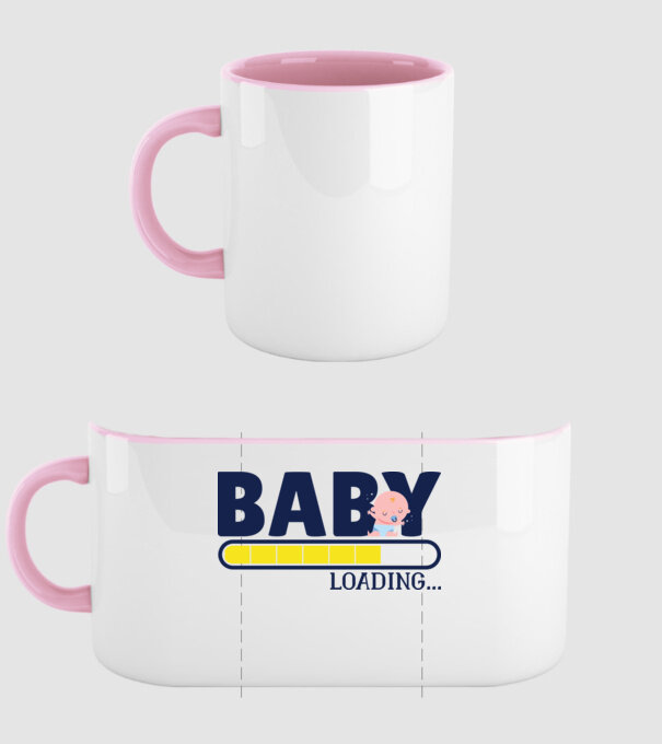 Baby is loading - tricou amuzant pentru mămici model roz deschis pe tricou