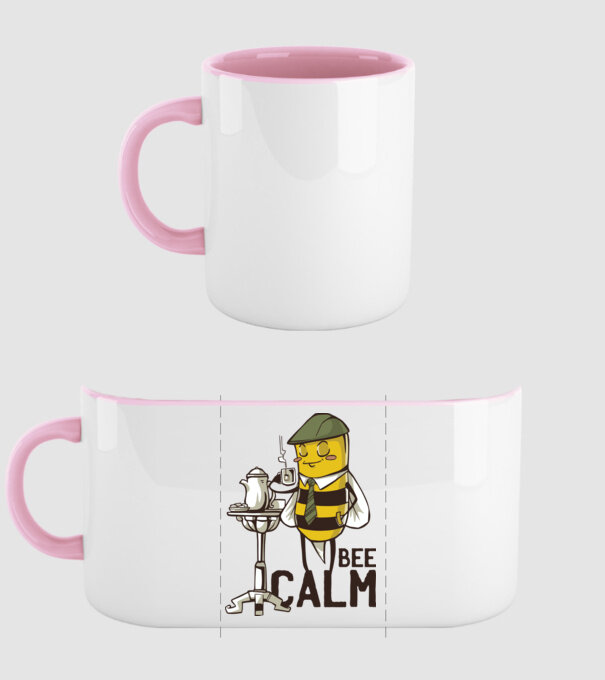 Bee Calm - Fii răbdător Albinuță model roz deschis pe tricou