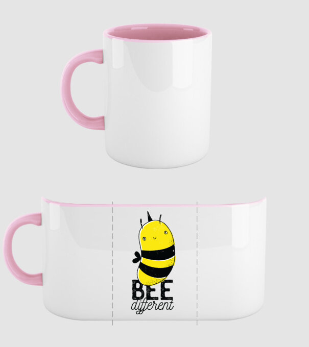Bee different tricou albinuță model roz deschis pe tricou