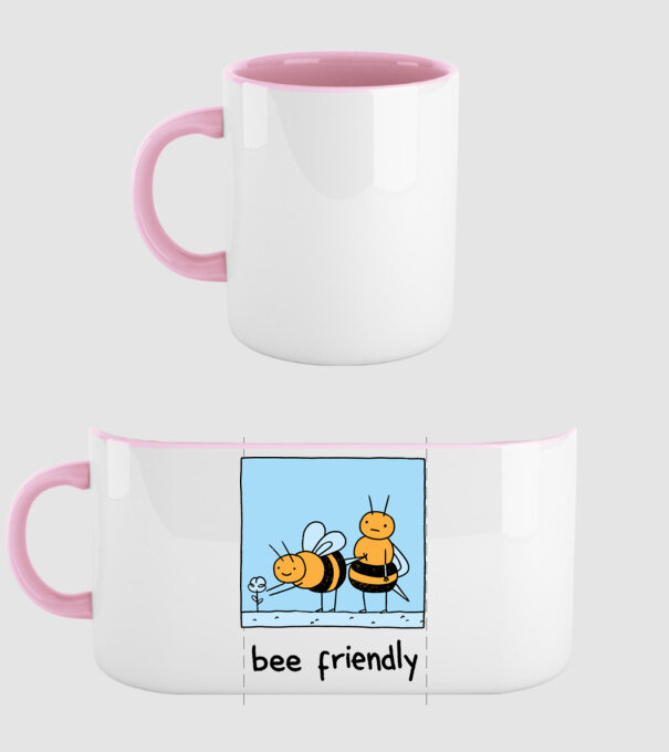 Bee friendly model roz deschis pe tricou