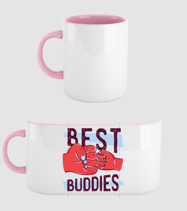 Best Buddies - Cei mai buni prieteni model roz deschis pe tricou