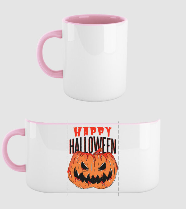 Happy Halloween Pumpkin model roz deschis pe tricou