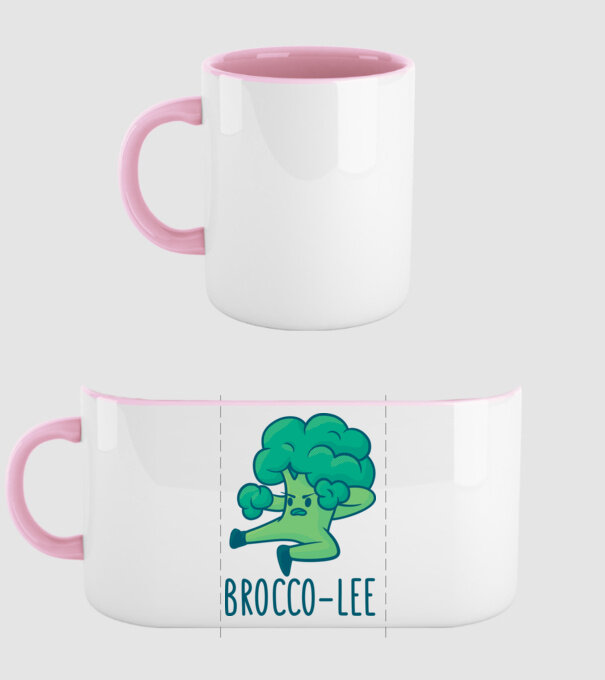 Brocco-Lee - Broccoli Karate model roz deschis pe tricou