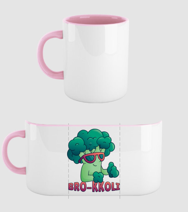 Broccoli model roz deschis pe tricou