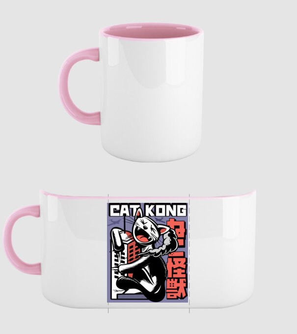 Cat Kong model roz deschis pe tricou