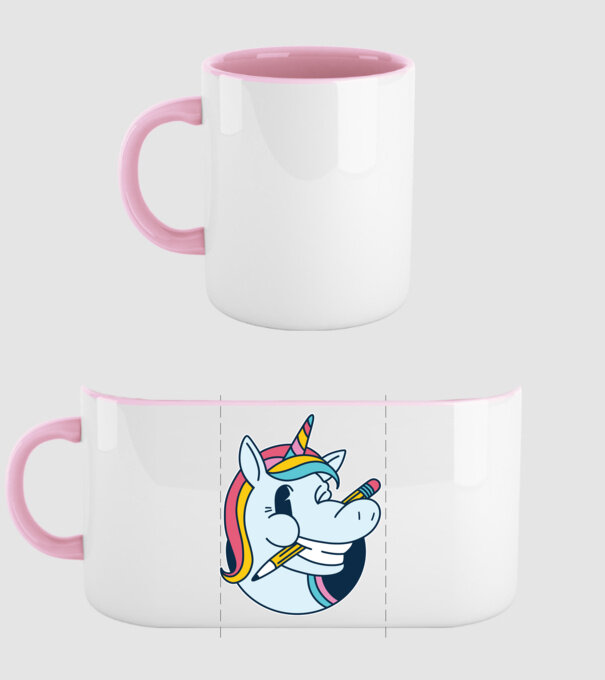 Elev Unicorn drăguț model roz deschis pe tricou