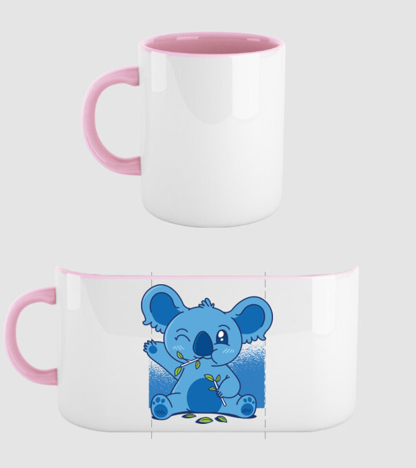 Koala drăguț model roz deschis pe tricou