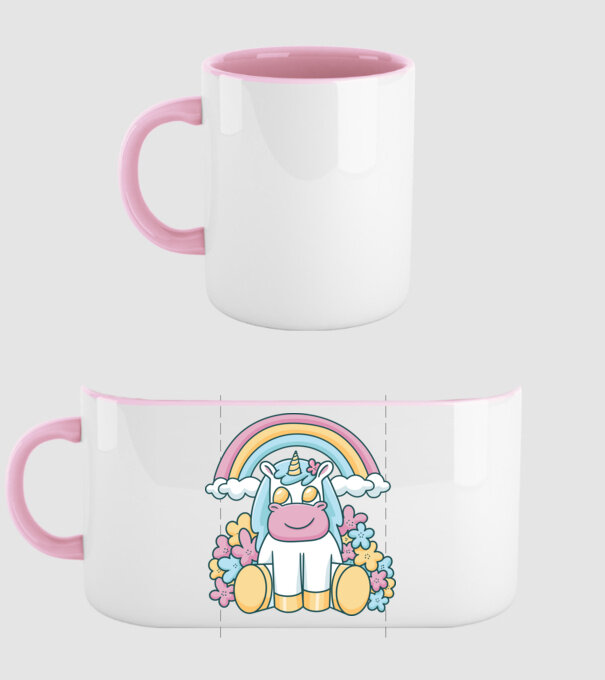 Unicorn drăguț model roz deschis pe tricou