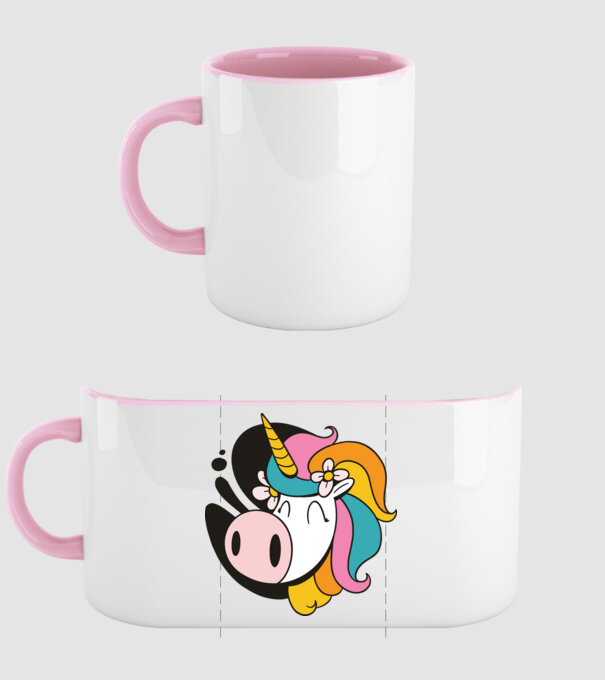 Unicorn drăguț model roz deschis pe tricou