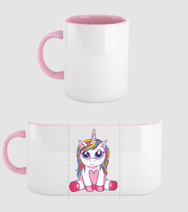 Unicorn drăguț model roz deschis pe tricou