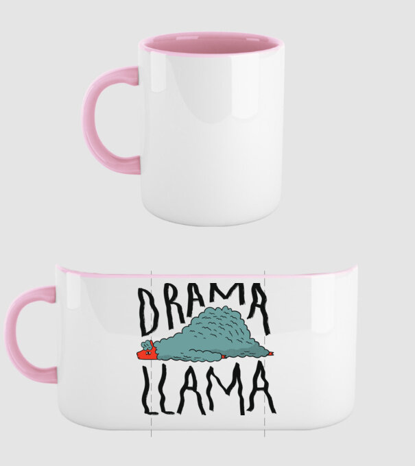 Dramă Lama model roz deschis pe tricou