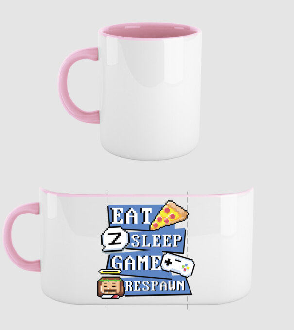 Eat, Sleep, Game respawn model roz deschis pe tricou