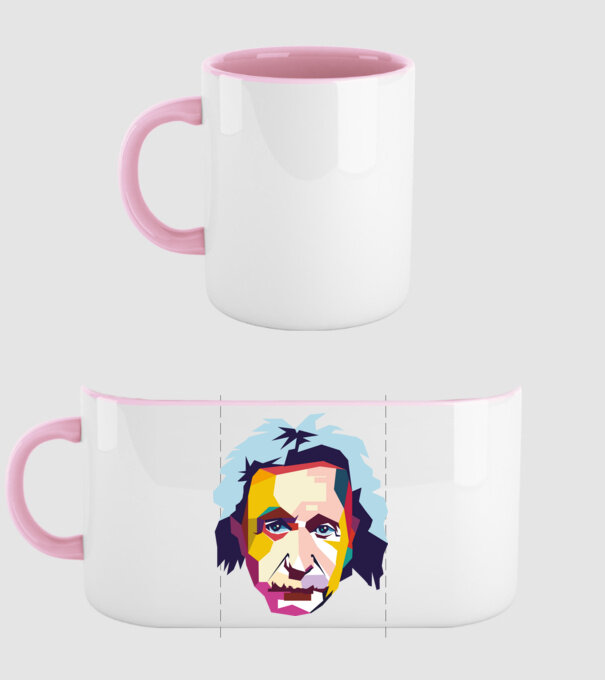 Einstein abstract model roz deschis pe tricou