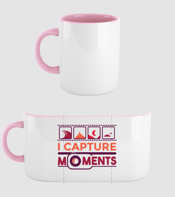 Prind momentele - Fotograf model roz deschis pe tricou