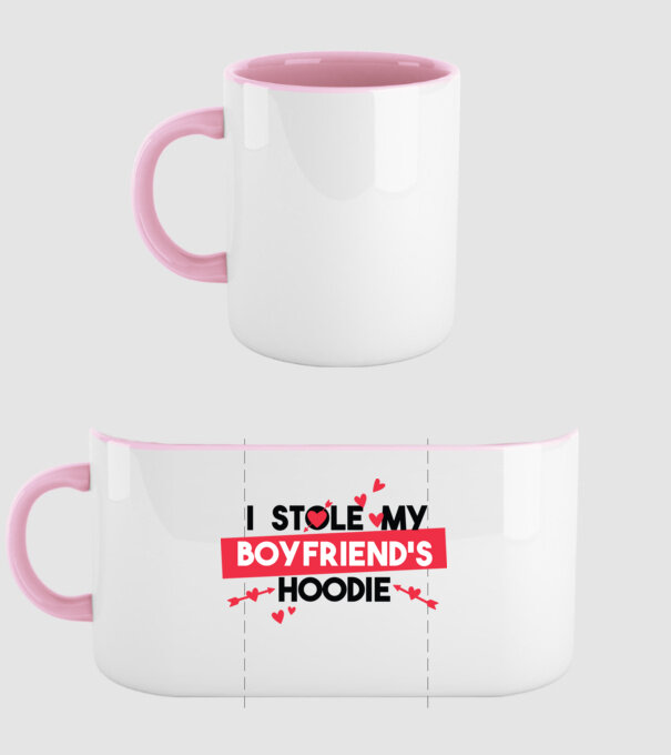 'Am furat puloverul prietenului meu pulover amuzant pentru Valentine''s Day' model roz deschis pe tricou