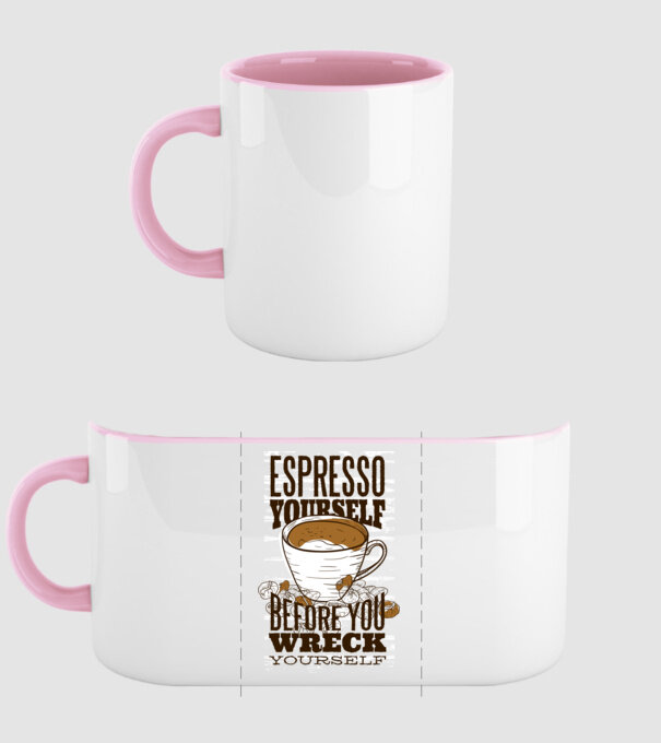 Espresso Yourself cu Cafea model roz deschis pe tricou