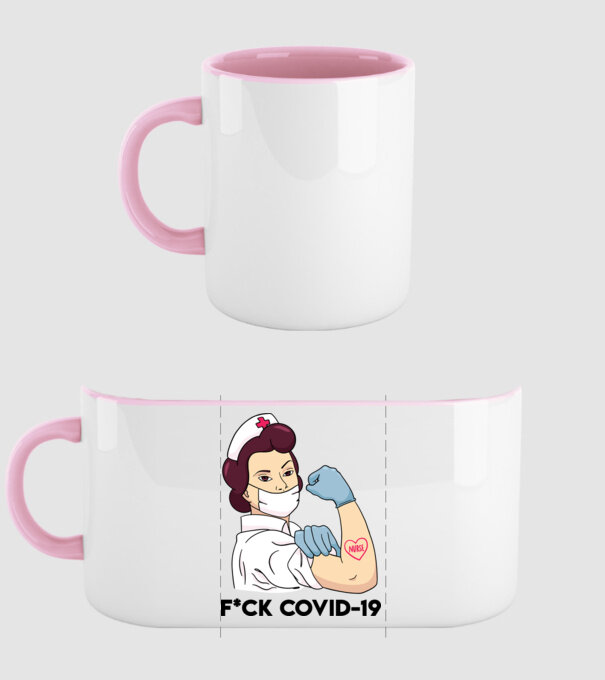 FCK Covid-19 Coronavirus model roz deschis pe tricou