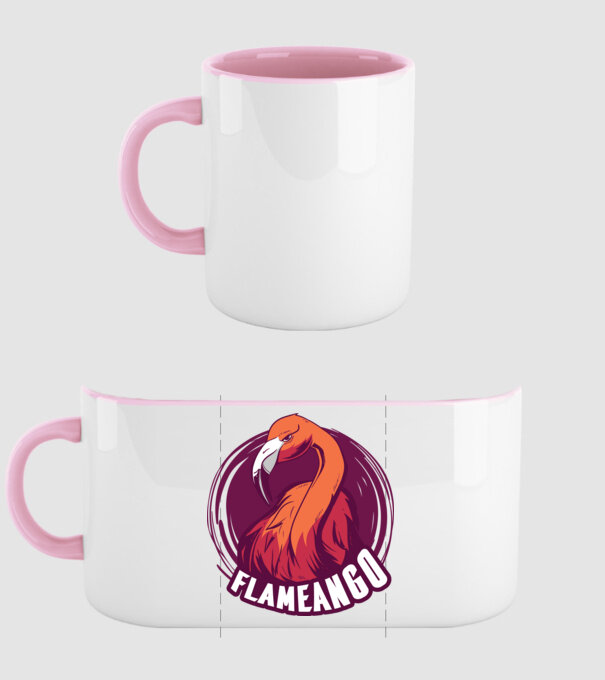 Flamingo model roz deschis pe tricou