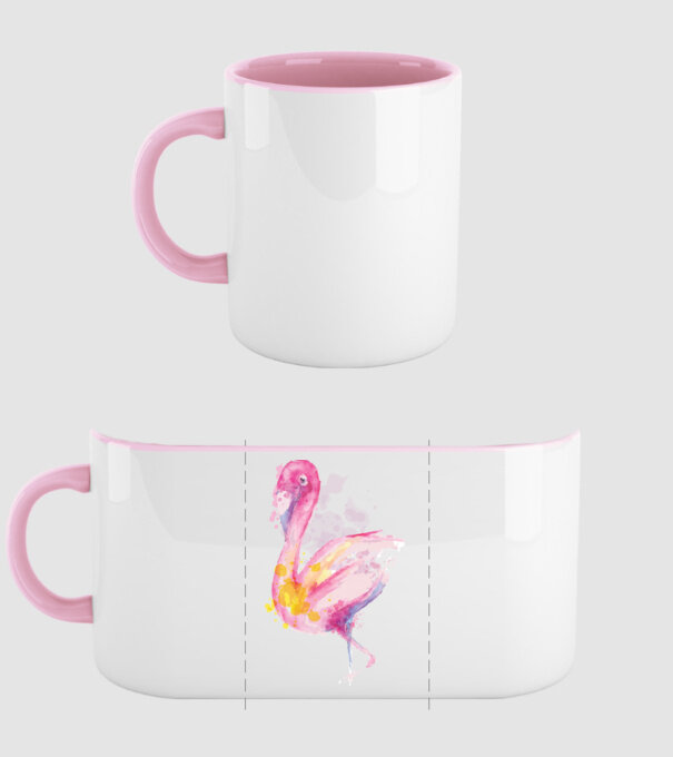 Flamingo Pictură model roz deschis pe tricou