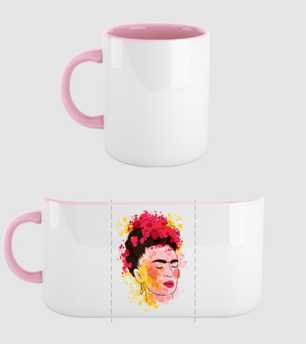 Frida Kahlo model roz deschis pe tricou