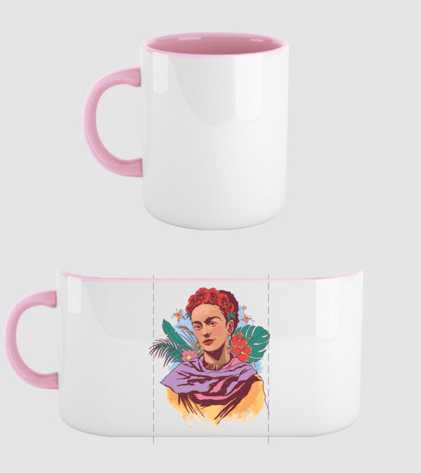 Portret Frida Kahlo model roz deschis pe tricou