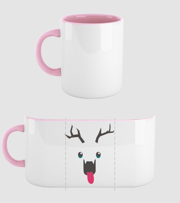 Funny Deer model roz deschis pe tricou