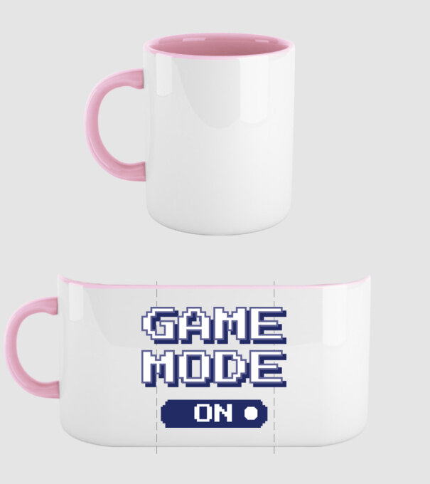 Game mode on Gamer pixel model roz deschis pe tricou