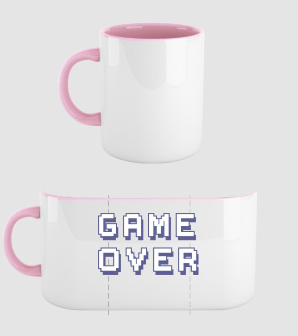 Game Over model roz deschis pe tricou