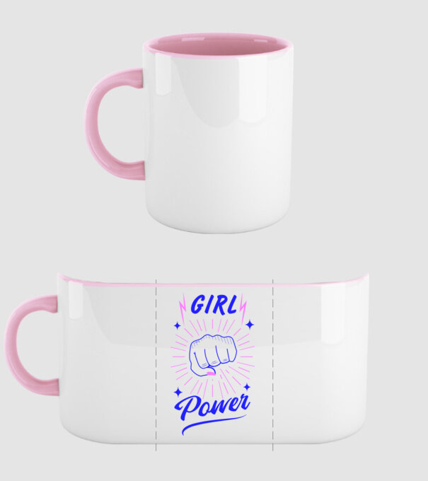 Girl Power Ziua Femeii model roz deschis pe tricou