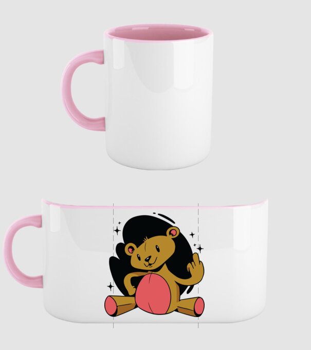 Ursuleț Teddy hain model roz deschis pe tricou