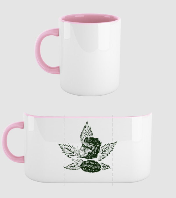 GORILĂ cannabis model roz deschis pe tricou