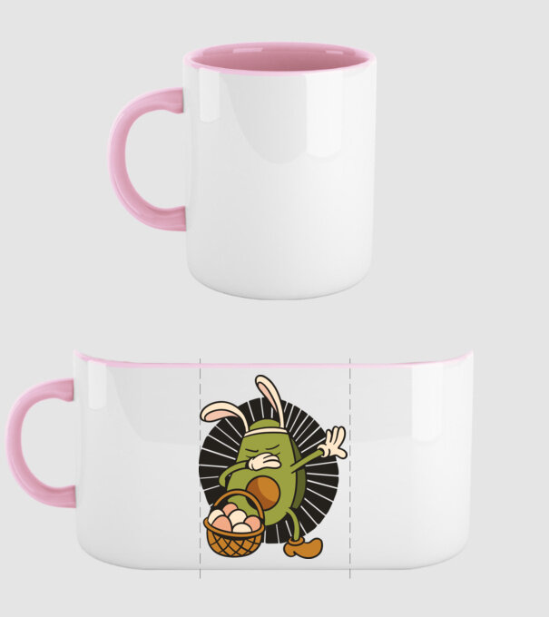 Avocado de Paște DAB model roz deschis pe tricou