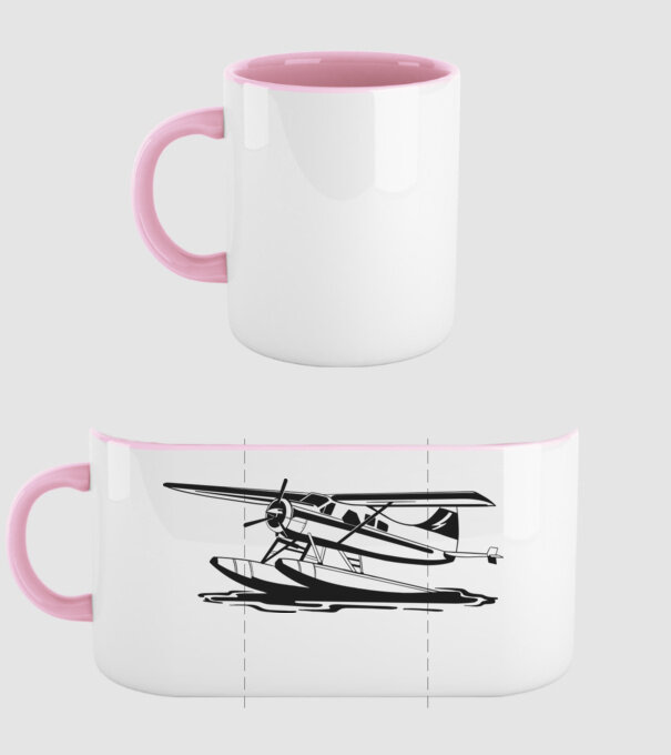 Hydroplane avion model roz deschis pe tricou