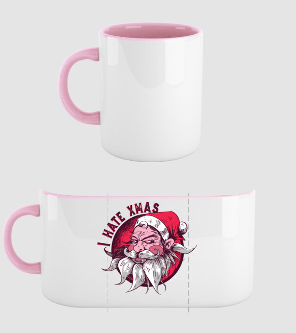 I Hate Xmas model roz deschis pe tricou
