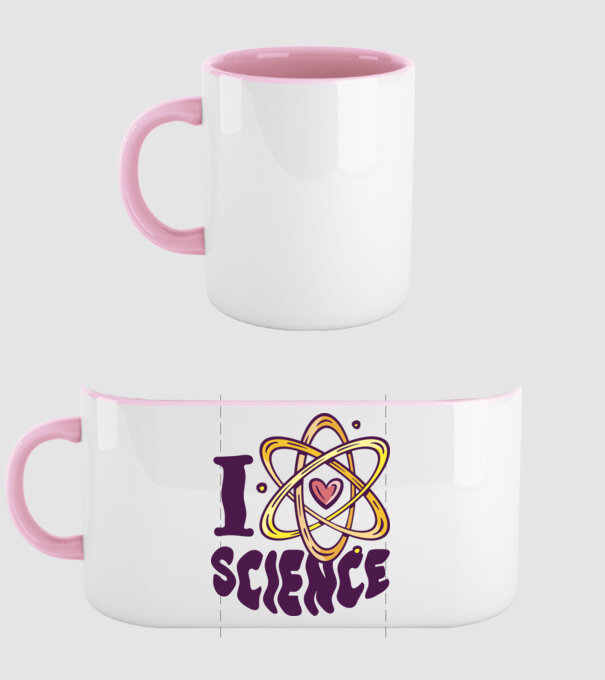 I Love Science știință model roz deschis pe tricou