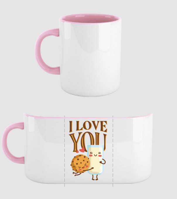 'I Love You tricou drăguț cuplu pentru Valentine''s Day' model roz deschis pe tricou