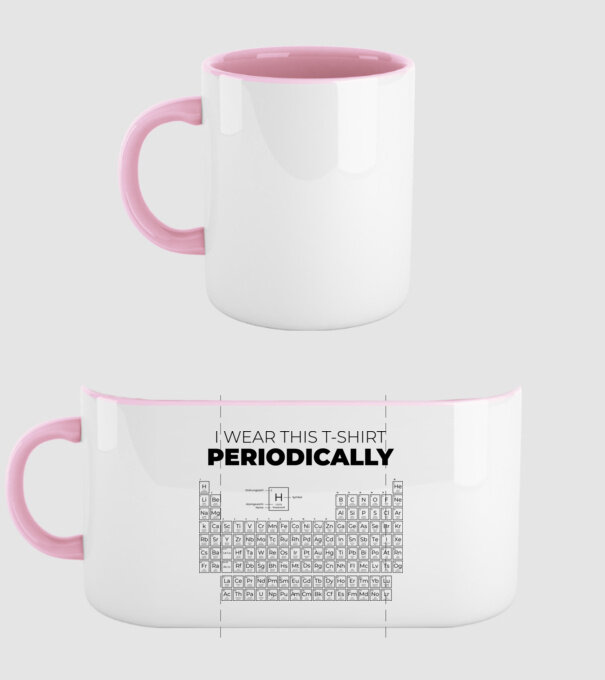 I wear this t-shirt periodically model roz deschis pe tricou