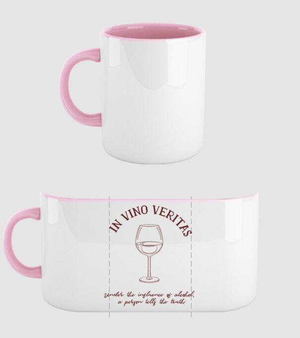 In Vino Veritas - Adevărul este în vin model roz deschis pe tricou