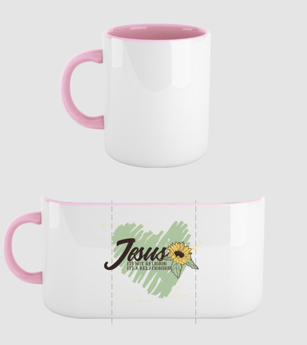 Inima lui Isus - Nu o religie, ci o relație model roz deschis pe tricou