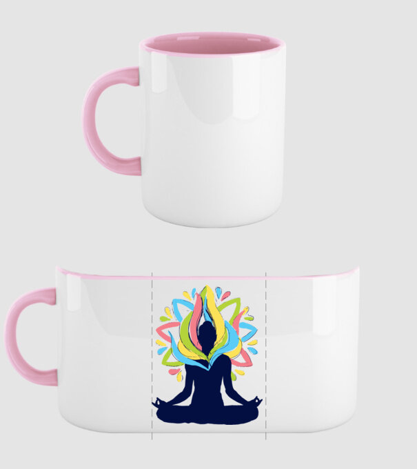 Energii Yoga Meditație model roz deschis pe tricou
