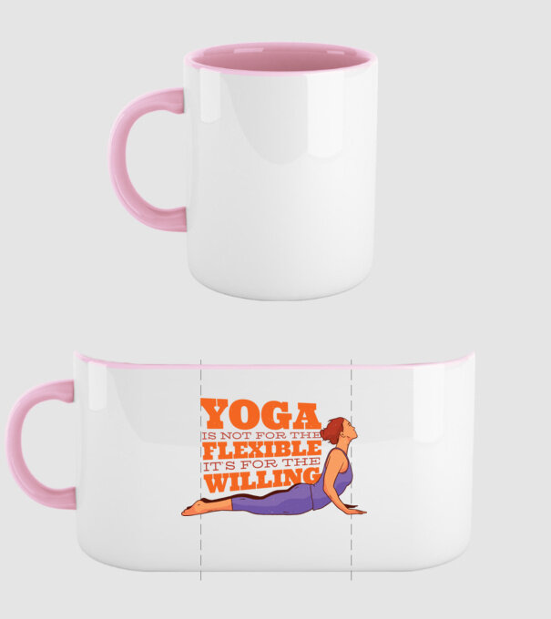 yoga perseverență model roz deschis pe tricou